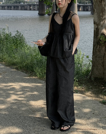 Mob Raw Denim Sleeveless Set-Up
